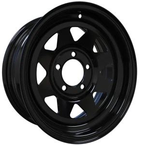 Envy Wheels – TRAILER STEEL SPOKE – Black – 14″x6″ 0mm – All weather Wheels – 200GBS-14545